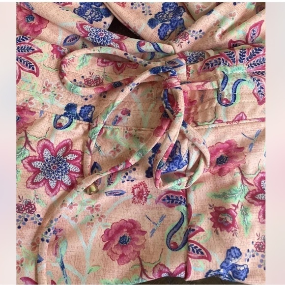 NEW Fairway & Greene Sydnee Lounge Pants Nectarine floral print NWT Size Large - Picture 9 of 15